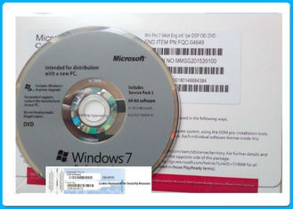 वास्तविक माइक्रोसॉफ्ट विंडोज 7 प्रो OEM कुंजी 64 बिट डीवीडी / सीओए लाइसेंस कुंजी